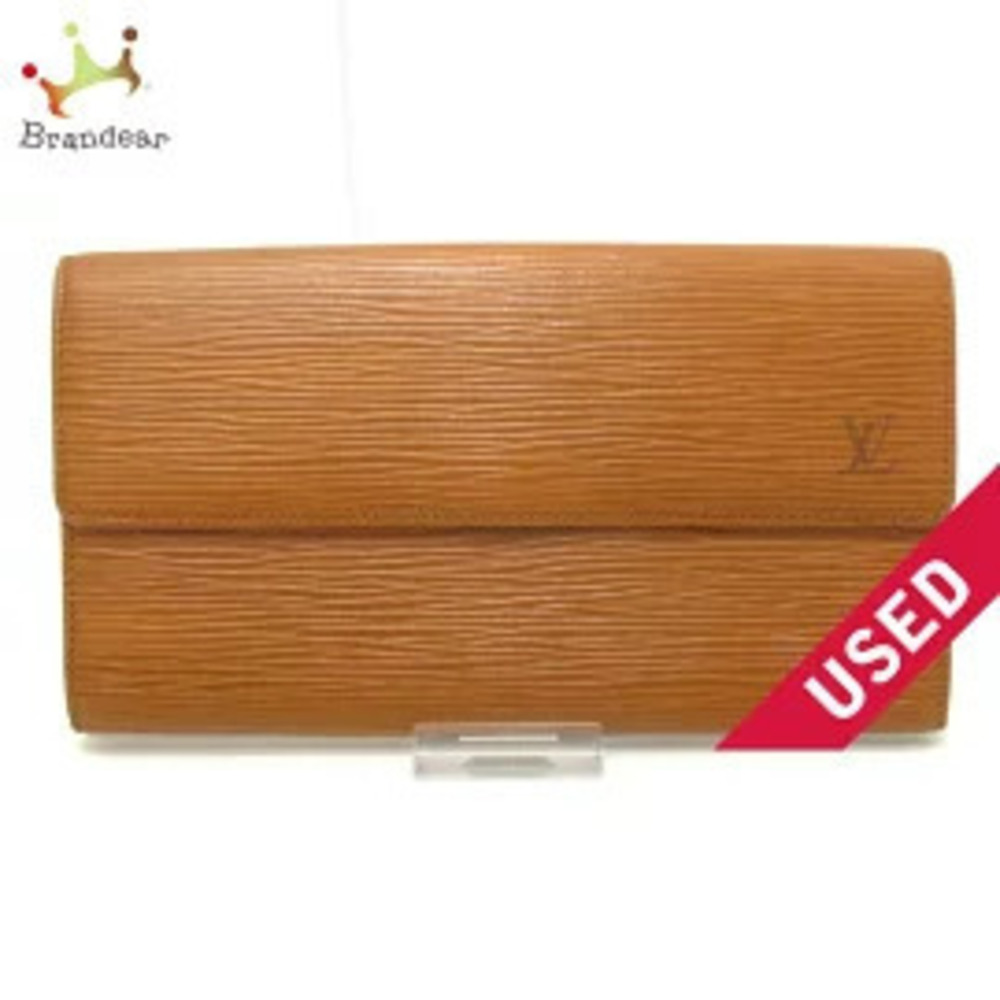 LOUIS VUITTON Pochette Porte Monnaie Credit Long Wallet Kenya Brown Leather LV